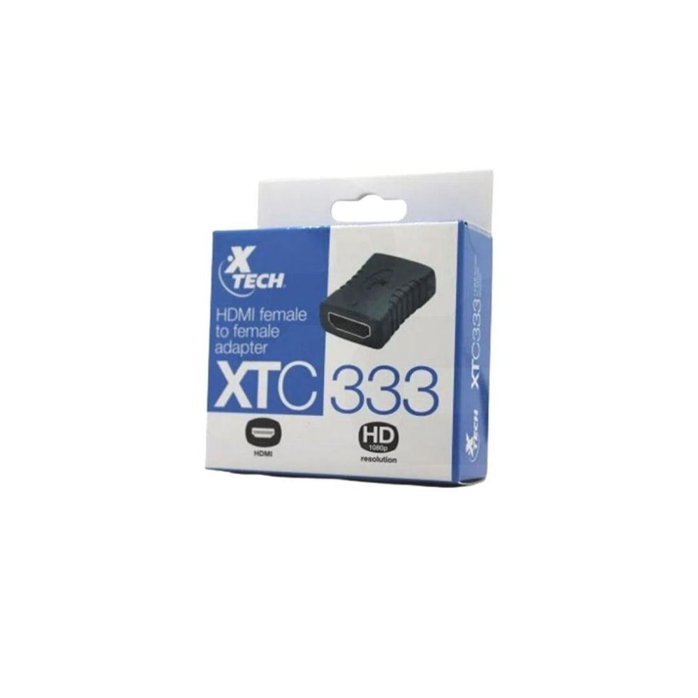 Adaptador Acoplador Extensor HDMI Hembra a Hembra Xtech XTC-333 - Negro