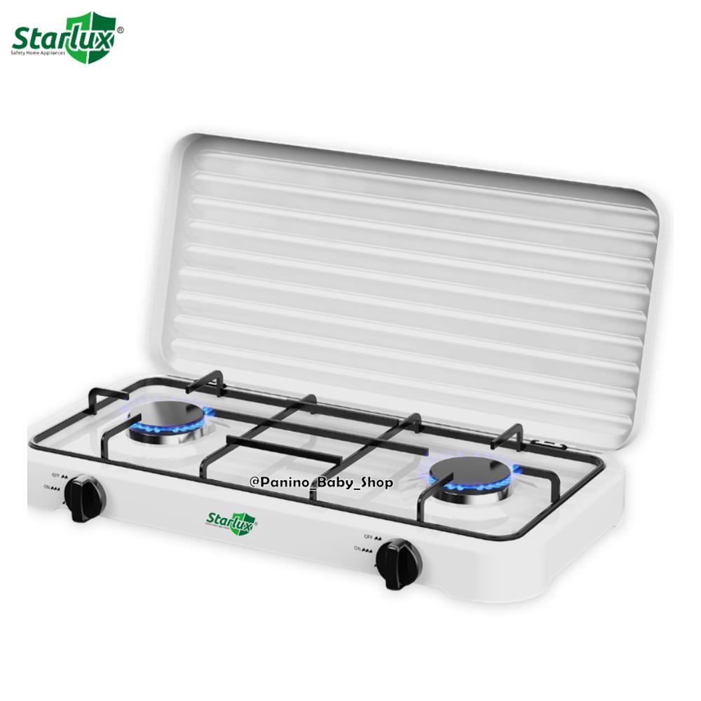 Cocina a Gas con Tapa 2 Hornillas -NOVA- Blanco