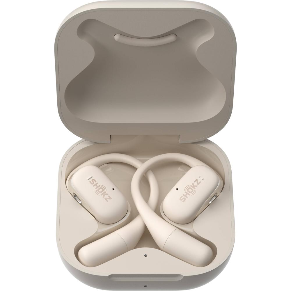 SHOKZ OpenFit Auriculares Inalámbricos Verdaderos Open-Ear Beige con Tecnología DirectPi