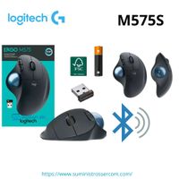 MOUSE LOGITECH ERGO M575S TRACKBALL SILENT WIRELESS BOLT BLUETOOTH USB-A BLACK