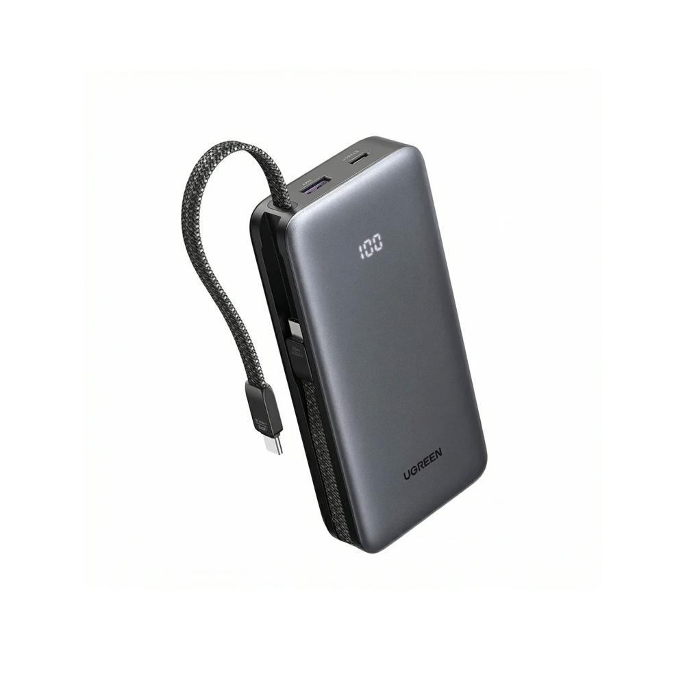 Power Bank Ugreen 20000mAh 30W con Cable Integrado PB528-55985B