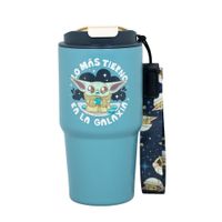 Mug Vaso Acero Termico Grogu Baby Yoda Star Wars Con Correa Keep 600 ML