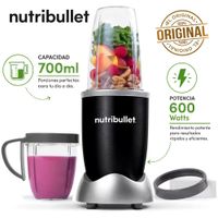 Licuadora Portátil Nutribullet 600 para Smoothies y Batidos 700ml Negro