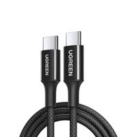 Cable USB-C a USB-C Ugreen 3A Carga Rápida PD 2M Trenzado Negro 65245-L501