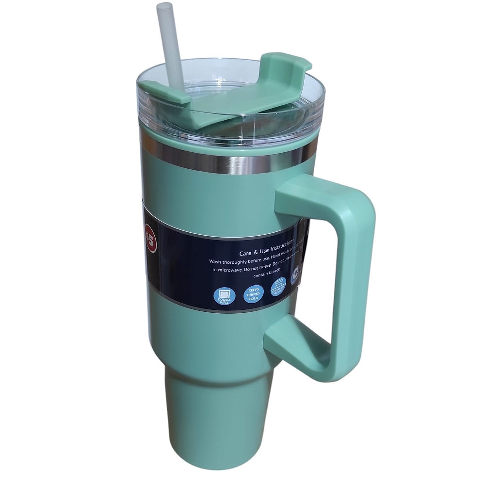 Vaso de 1200ml  Tomatodo de Plastico y Acero en la Base Verde