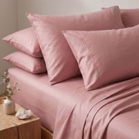 Juego de Sábanas 300 Hilos Algodón Pima Color Rosa 1 plz