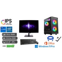 Computadora PC i7 16GB RAM SSD 512GB  USB 128GB  Monitor 24 FHD