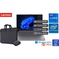 Laptop Nueva Lenovo IRL Intel Core i7 13va 16GB DDR5 512GB SSD 1TB HDD 15.6 FHD Accesorios