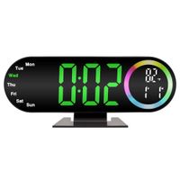 Reloj Digital LED RGB Multifunción con Temperatura- Calendario-Alarma y Pantalla de Colores
