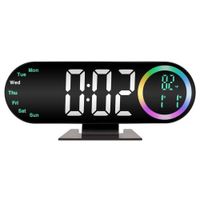 Reloj Digital LED RGB Multifunción con Temperatura- Calendario- Alarma y Pantalla de Colores