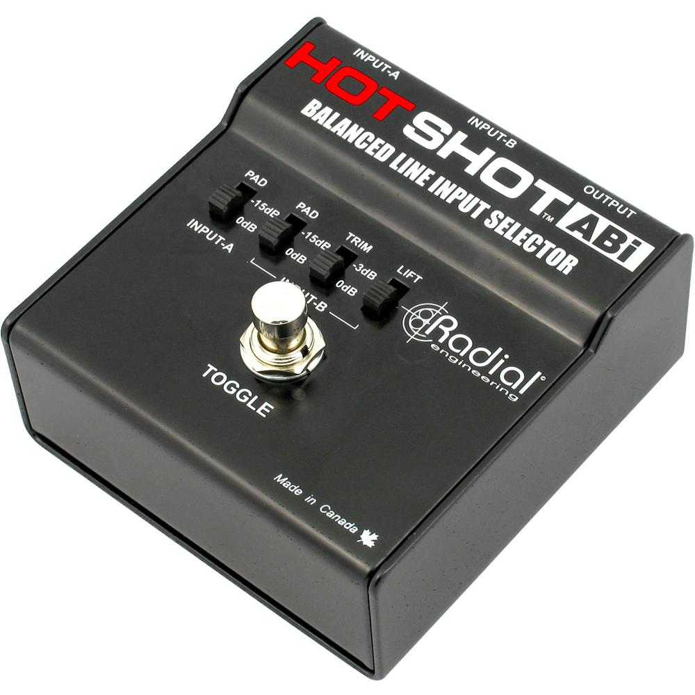 Radial Engineering Hotshot ABi Selector de Entrada Balanceada con Chasis de Acero de 14-Ga