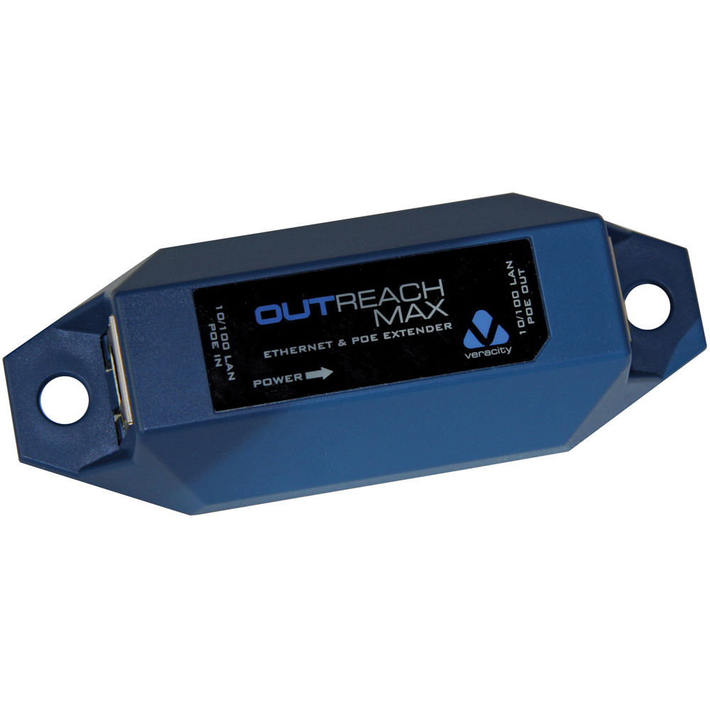 Veracity OUTREACH Max Extensor Ethernet y PoE - Rango de Cable Extendido, Hasta 70W PoE, C