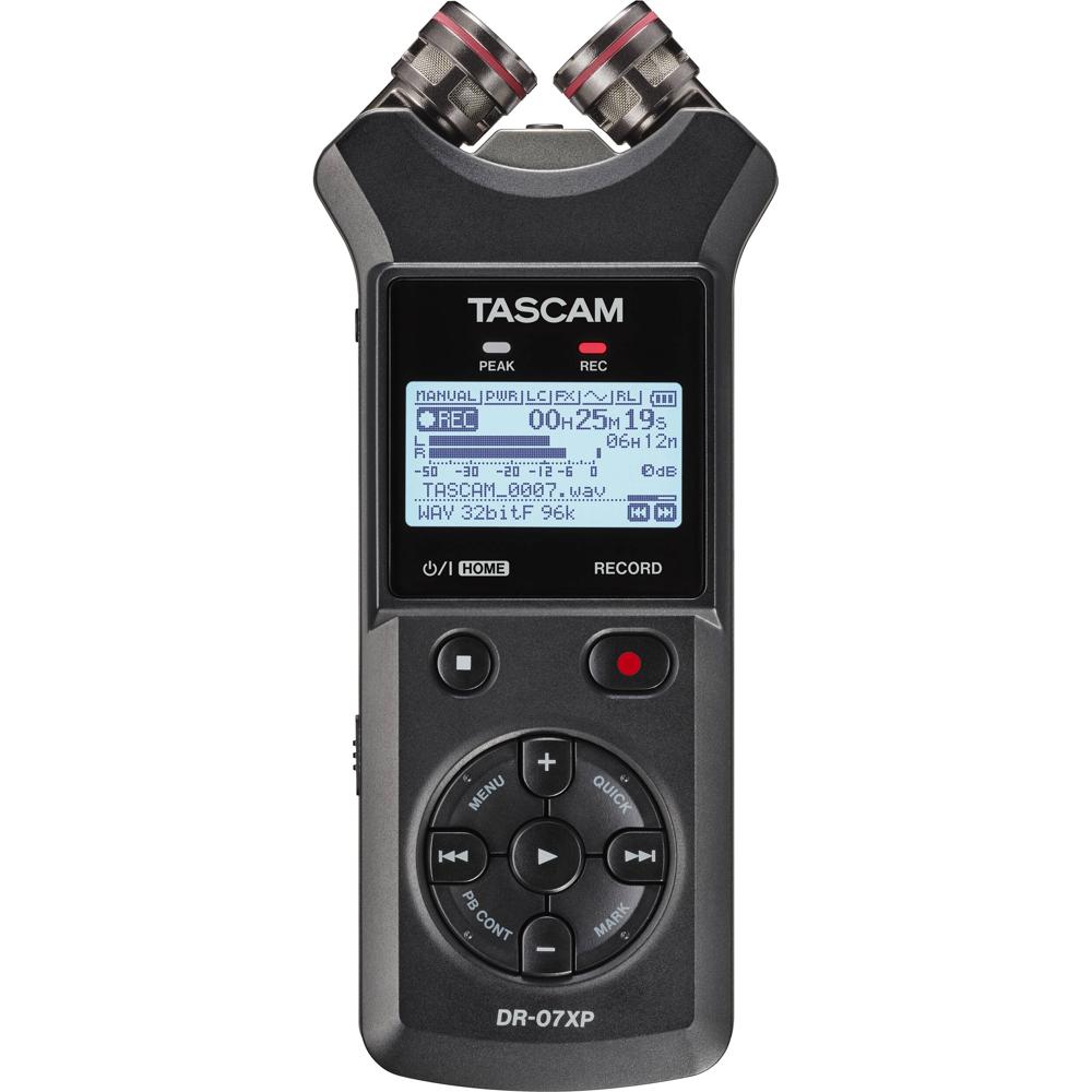 TASCAM DR-07XP Grabadora de Audio Portátil 2 Canales 32-Bit Float con Micrófonos Cardioi