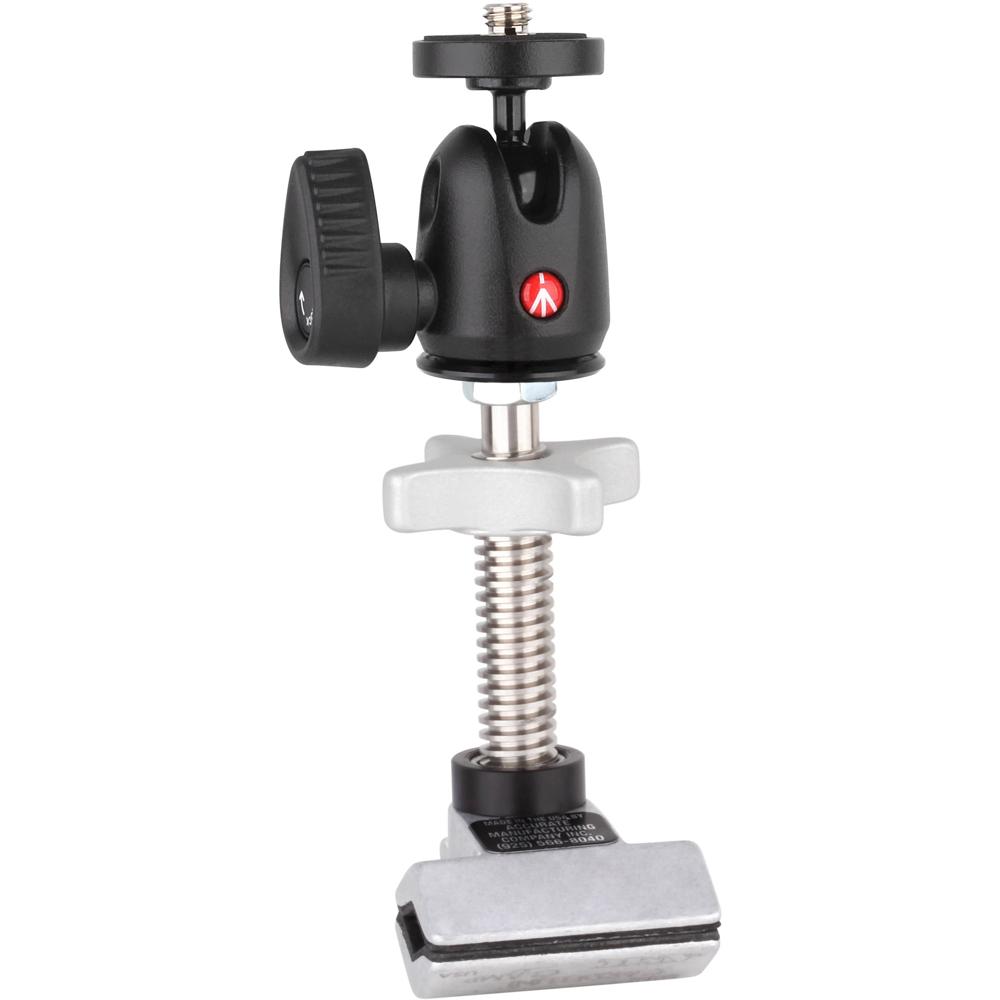 Cardellini Cabezal de Bola Micro 492 con Abrazadera para Micrófono - Negro/Silver, 15 oz,