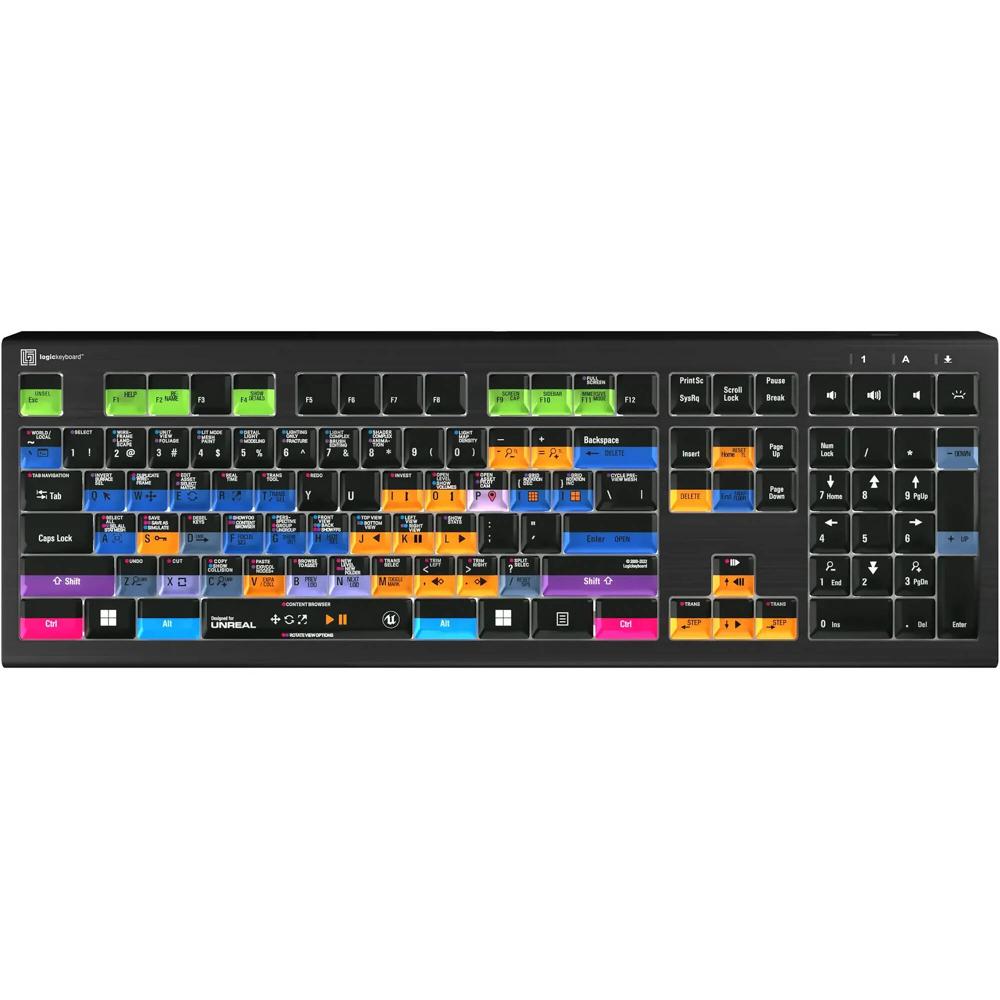 Logickeyboard Teclado ASTRA 2 para Unreal Engine 5 - Conexión USB-A 3.2 Gen 1, Teclas de