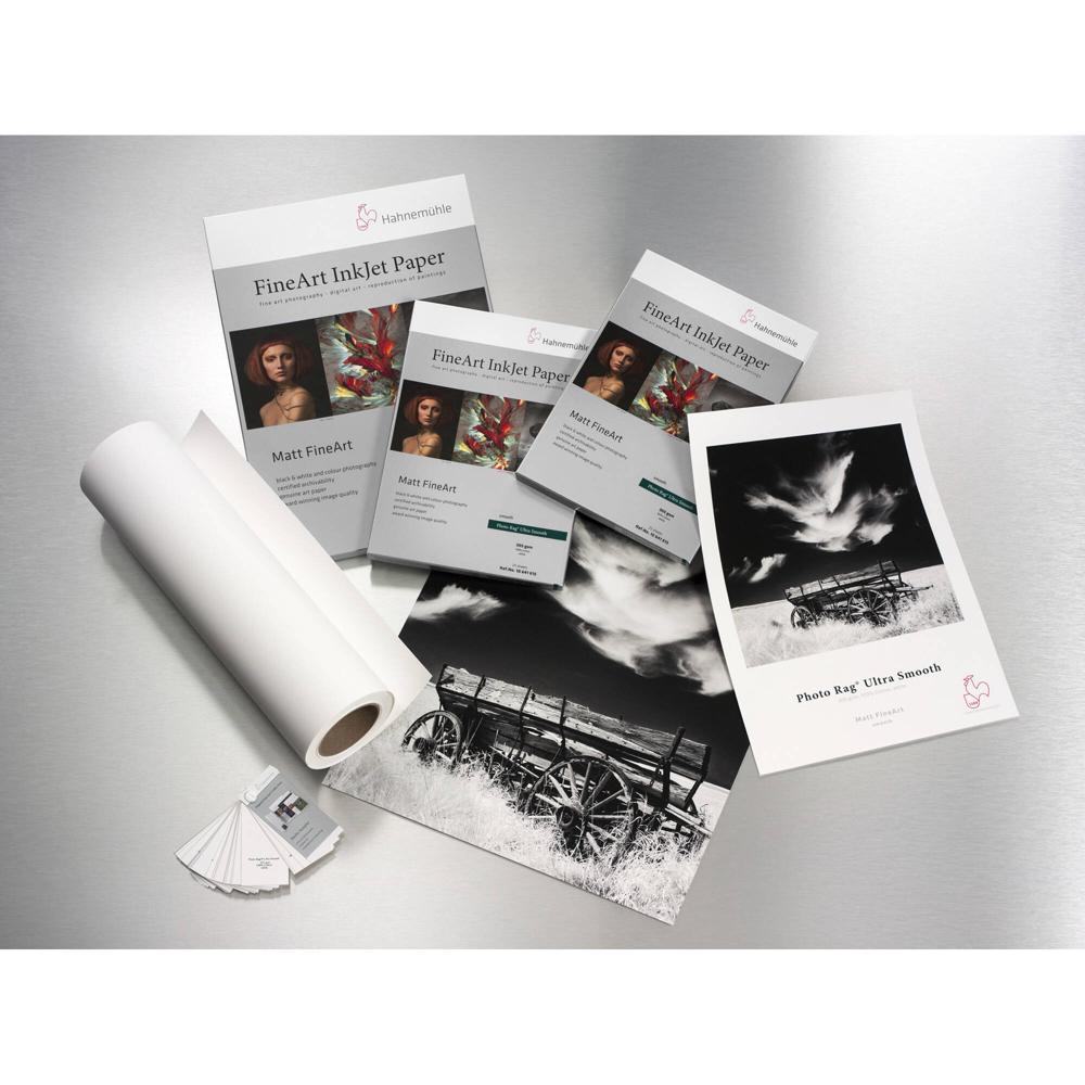 Hahnemuhle Papel Photo Rag Ultra Smooth 17 x 22"" 305g (25 Hojas) - 100% Algodón, Acabado