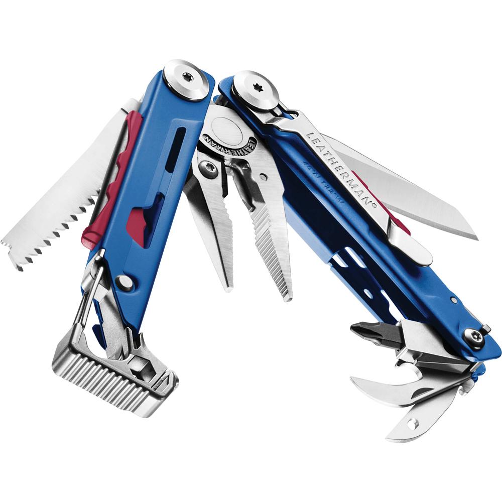 Leatherman Signal Multi-Tool Cobalt Blue - 19 Herramientas, Acero Inoxidable, Uso con Una