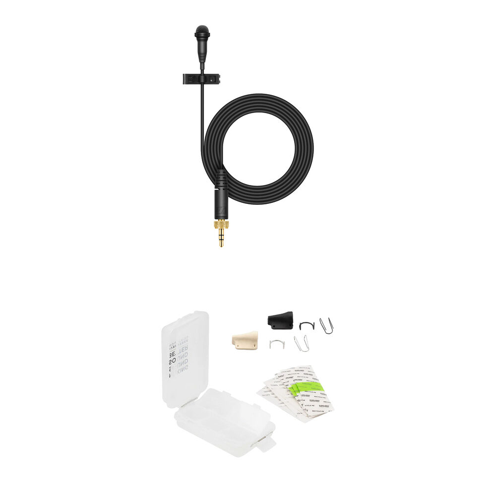 Sennheiser ME 2 Micrófono Lavalier Omnidireccional con Kit de Ocultación Bubblebee (Negr