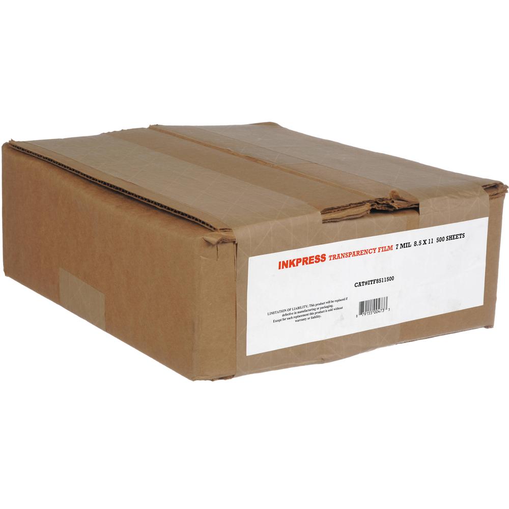 Inkpress Media Film Transparente 8.5 x 11"" - 500 Hojas, Poliester, Acabado Brillante, Gros