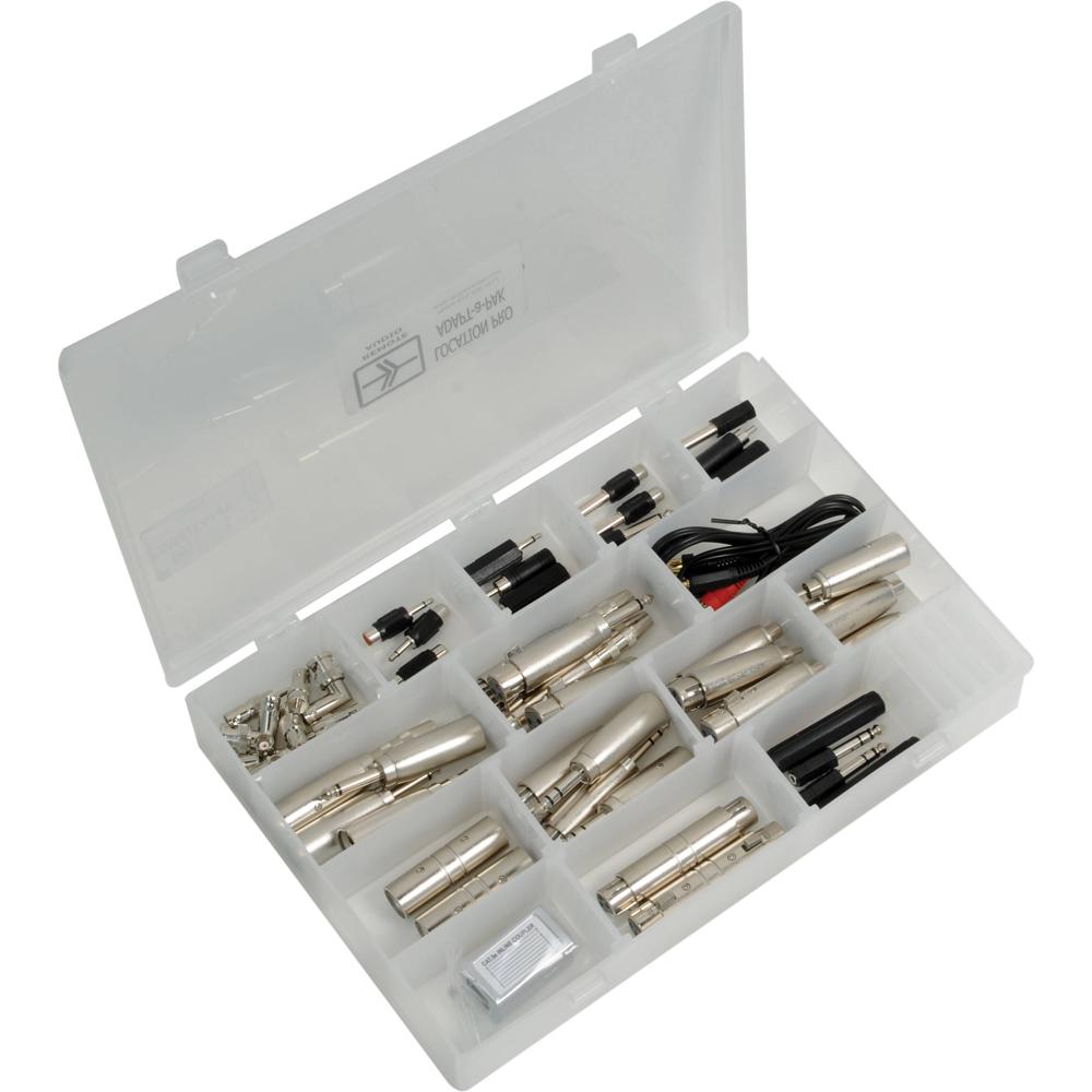 Remote Audio Adapt-a-Pak Pro Kit - Estuche de Plástico Transparente con 58 Adaptadores de