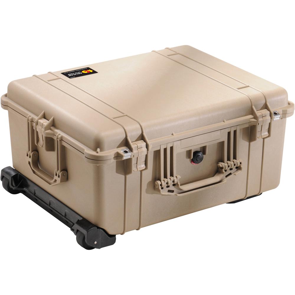 Pelican Estuche 1610 con Espuma (Desert Tan) - Impermeable, a Prueba de Polvo, con Válvul