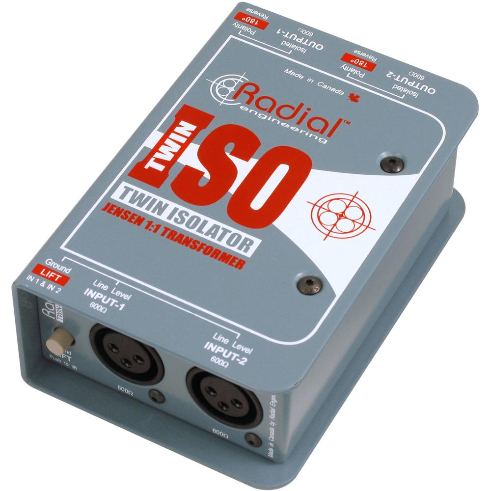 Radial Twin-Iso Aislador de Línea Balanceado de 2 Canales - Respuesta de Frecuencia de 10
