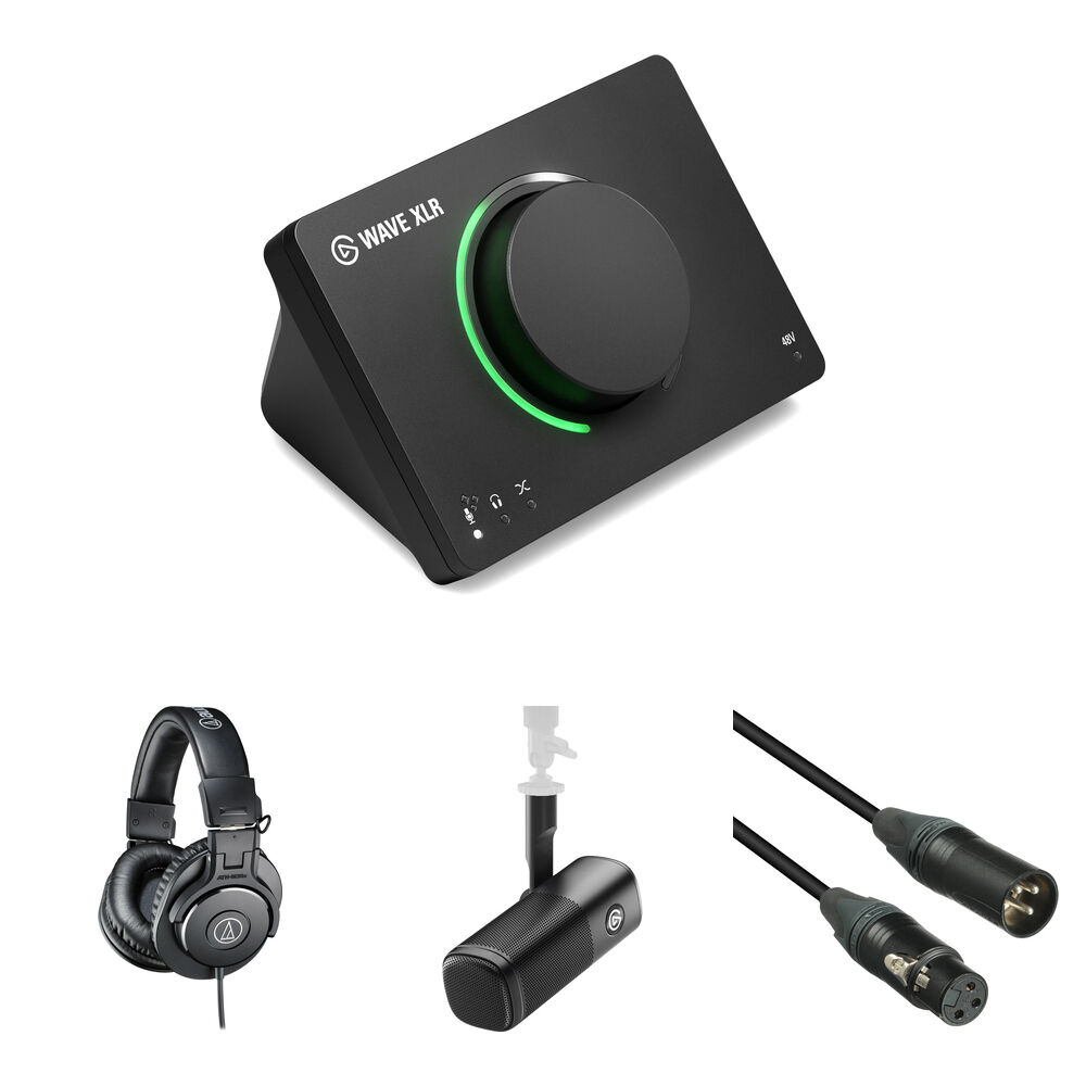 Elgato Wave XLR MK.2 Kit de Interfaz de Audio USB-C con Micrófono y Auriculares