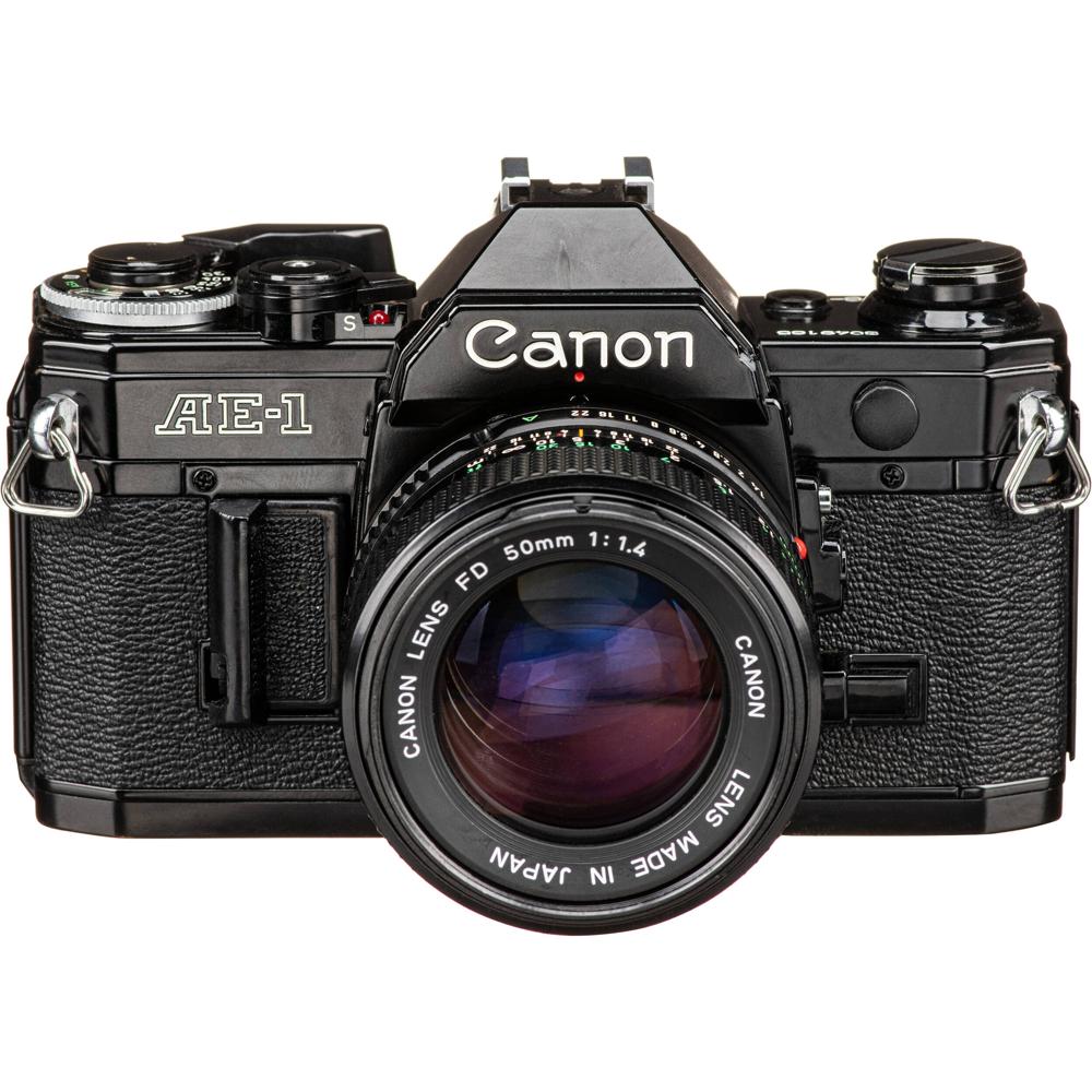 Canon Cámara AE-1 con Lente 50mm f/1.4 (Reacondicionada, Negra)