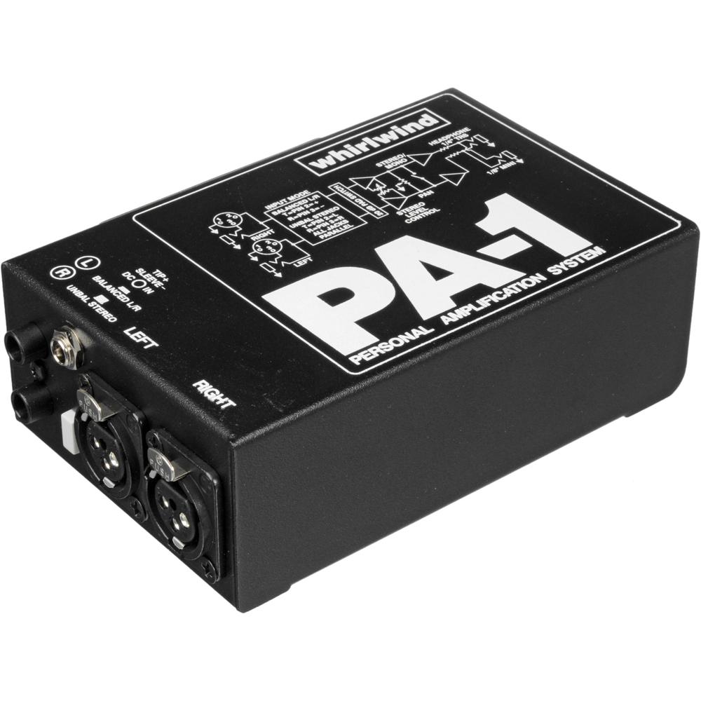 Whirlwind PA-1 Monitor Personal para Auriculares - Salidas 3.5mm y 1/4"", Control de Volume