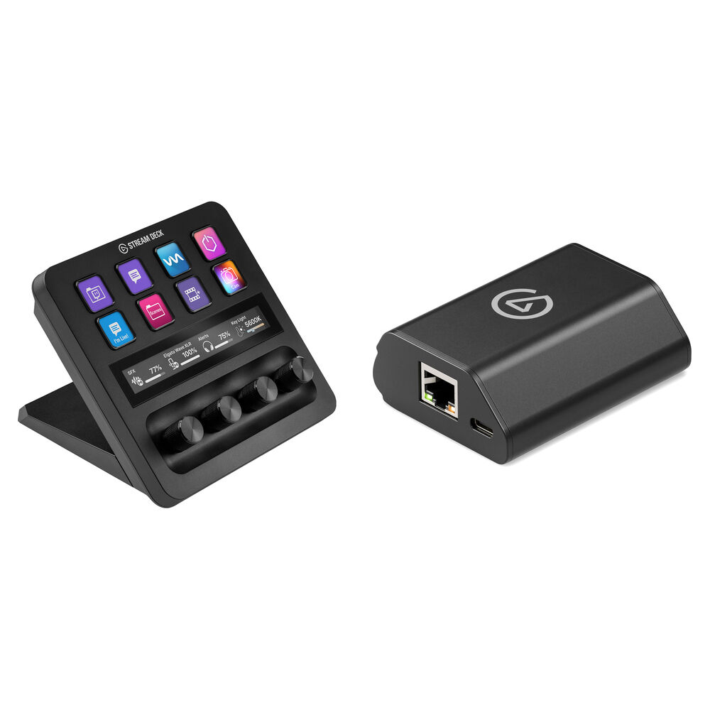 Elgato Stream Deck + con Dock de Red - 8 Botones Programables, Control de Audio y Video