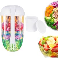 Táper Para Ensalada Con Pote De Aliño