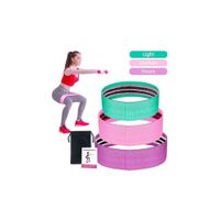Set de 3 bandas resistencia elástica tela  ligas ejercicios