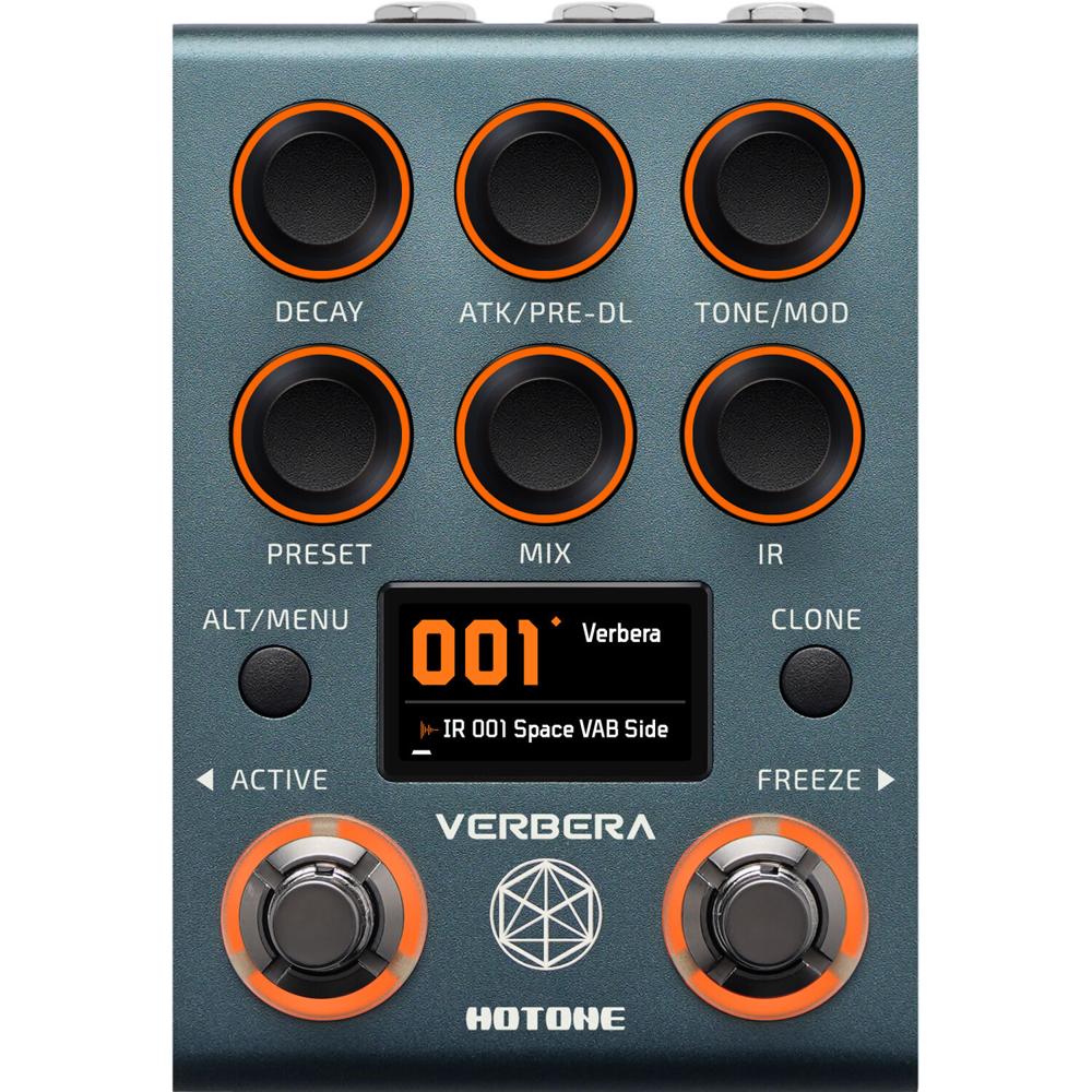 Hotone Verbera Pedal de Reverb Convolucional y Algorítmico con 120 IRs Integrados y Tails