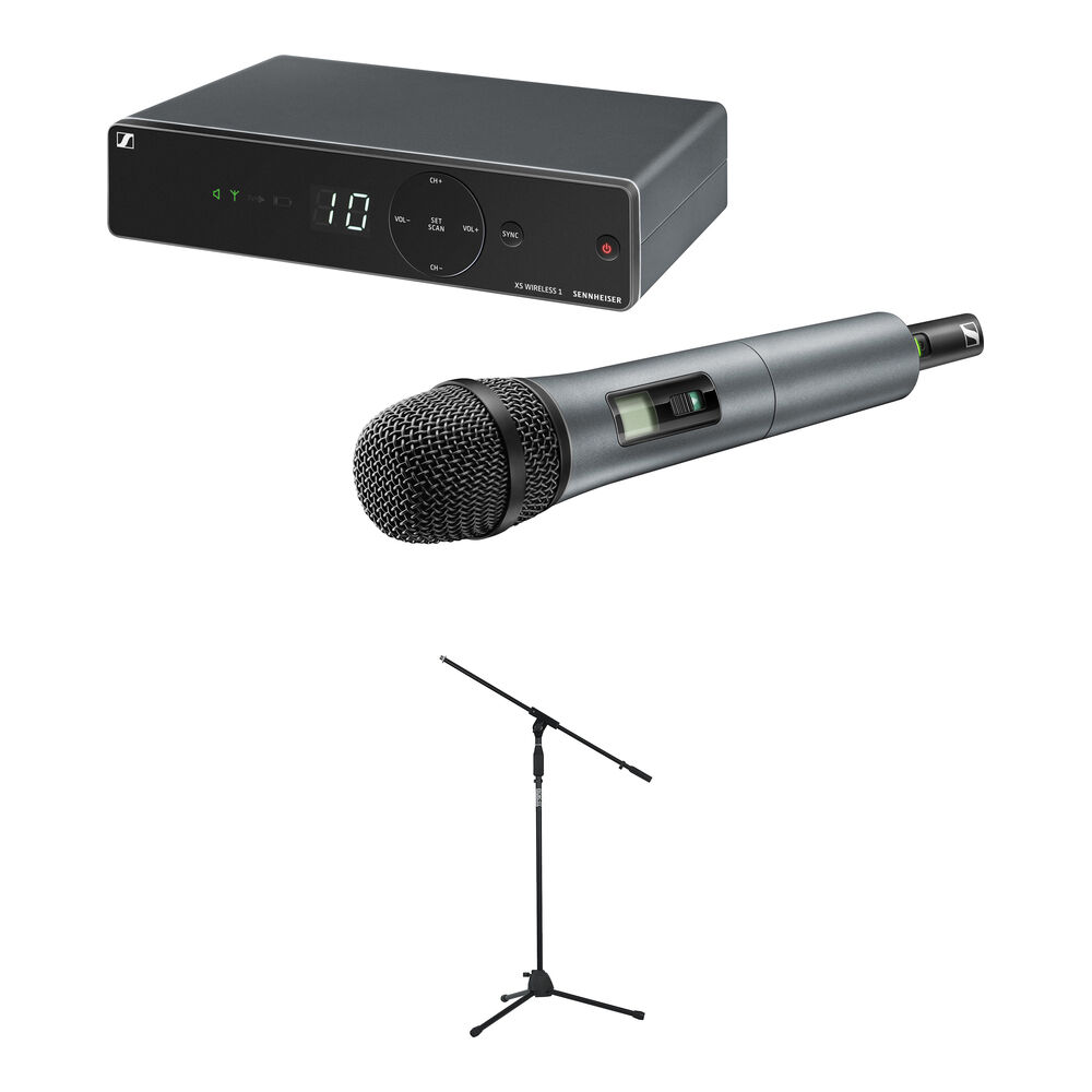 Sennheiser XSW 1-835-A Set Vocal UHF con Micrófono Dinámico e835 y Soporte de Micrófono