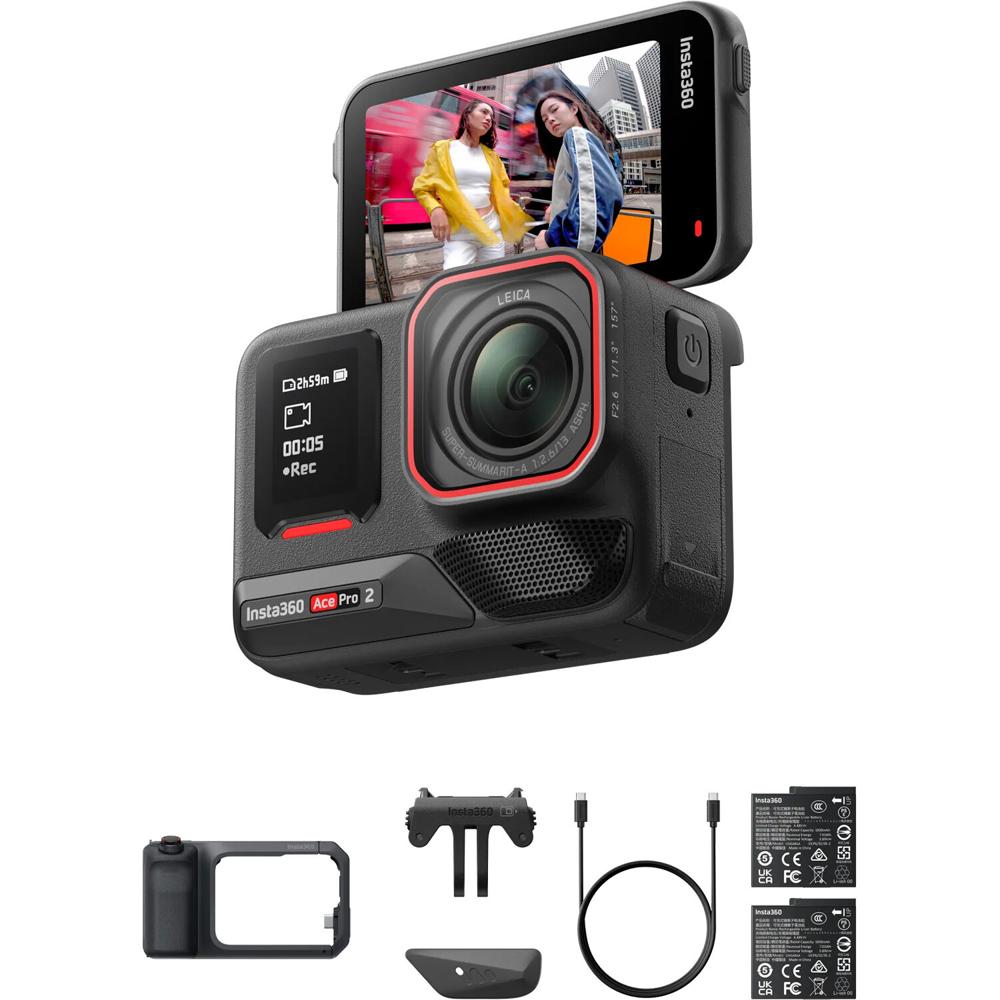 Insta360 Ace Pro 2 Cámara de Acción 8K con Doble Batería y Kit Xplorer Pro