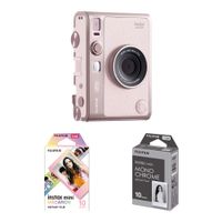 FUJIFILM instax mini EVO Cámara Instantánea Híbrida con Kit de Películas Color y Monoc