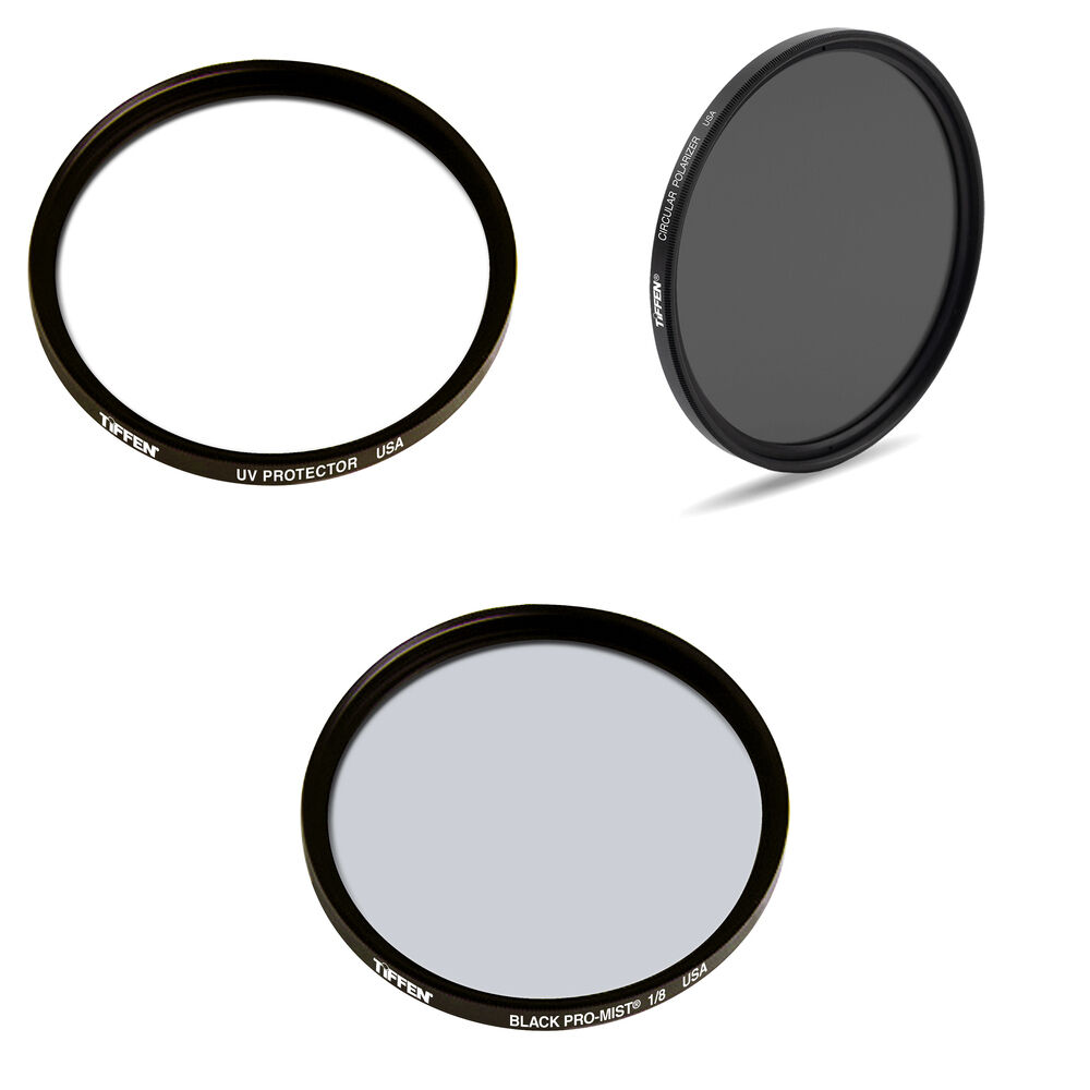 Tiffen Kit de Filtros 3 (95mm, Rosca Gruesa) - Filtro UV, Filtro Polarizador Circular, Fil