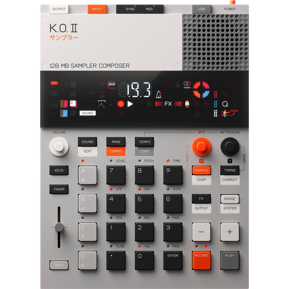 teenage engineering EP-133 K.O. II Sampler Portátil con Micrófono Integrado, 128MB de Me
