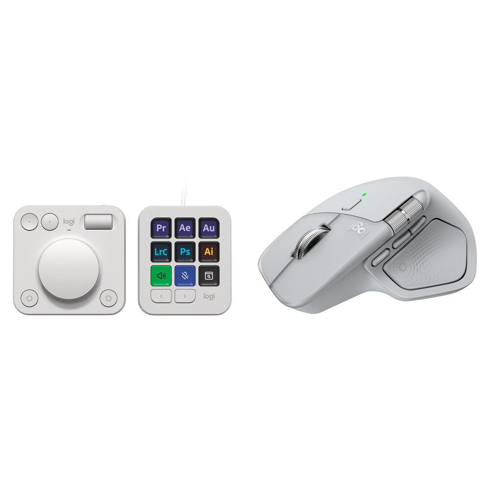 Logitech MX Master 4 Mouse Inalámbrico y Consola Creativa MX - Conectividad 2.4 GHz y Blu