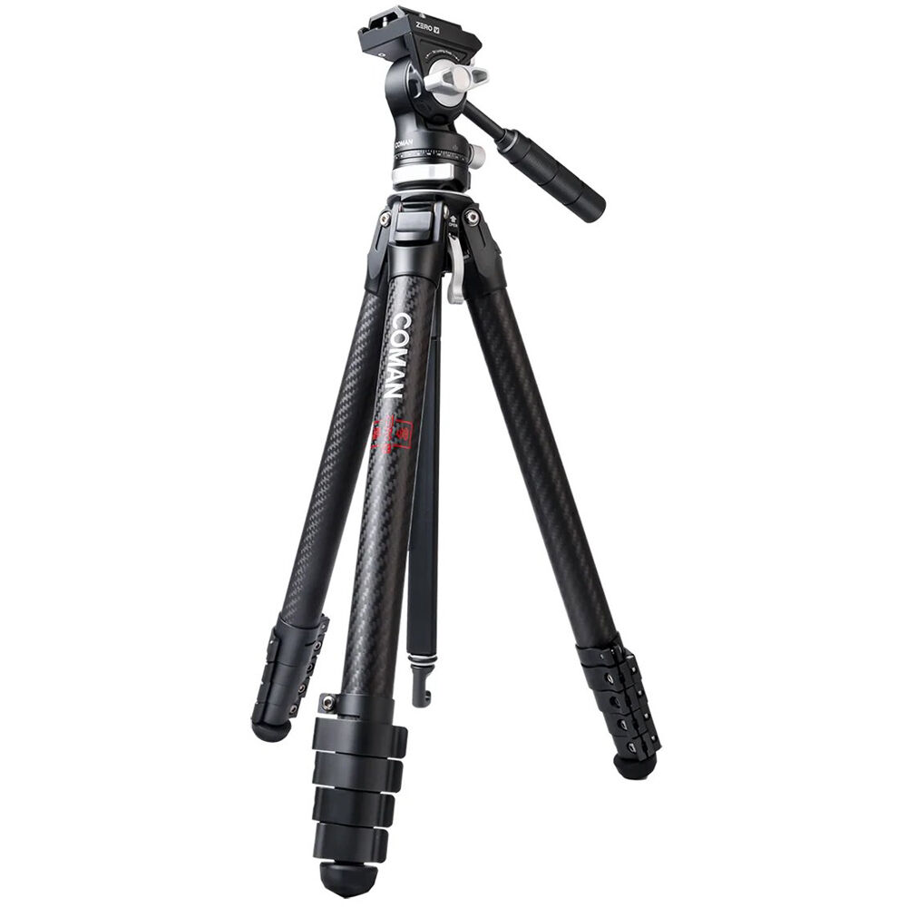 Coman Trípode de Carbono Zero V con Cabezal Esférico - Capacidad de Carga 11 lb, Altura