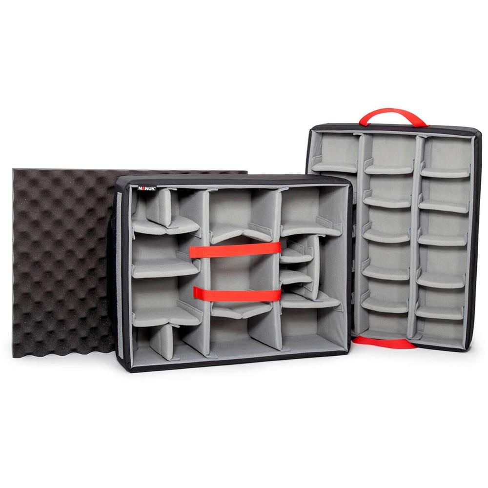 Nanuk Inserto de Divisores Acolchados para Estuche 960 - Color Negro, Divisores Ajustables