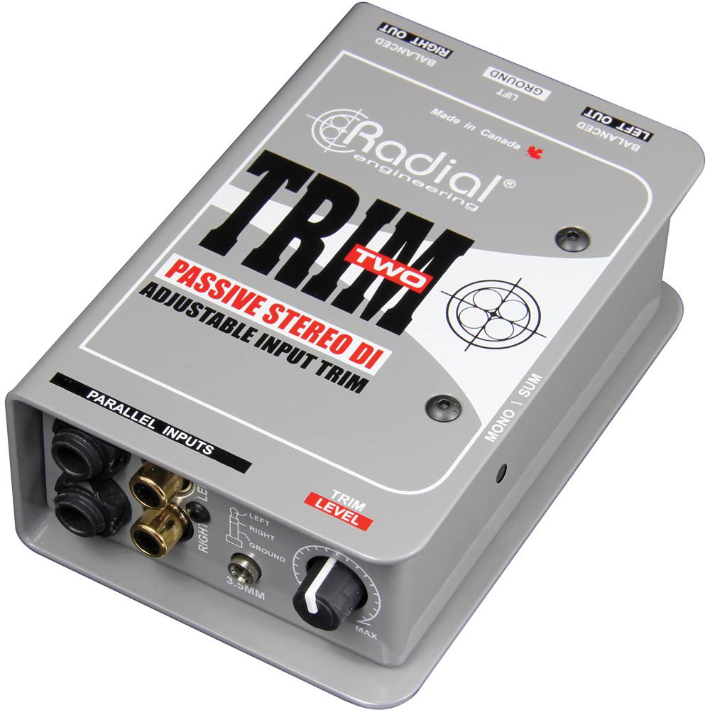 Radial Engineering Trim-Two DI Estéreo con Control de Volumen, 2 Canales, Respuesta de Fr