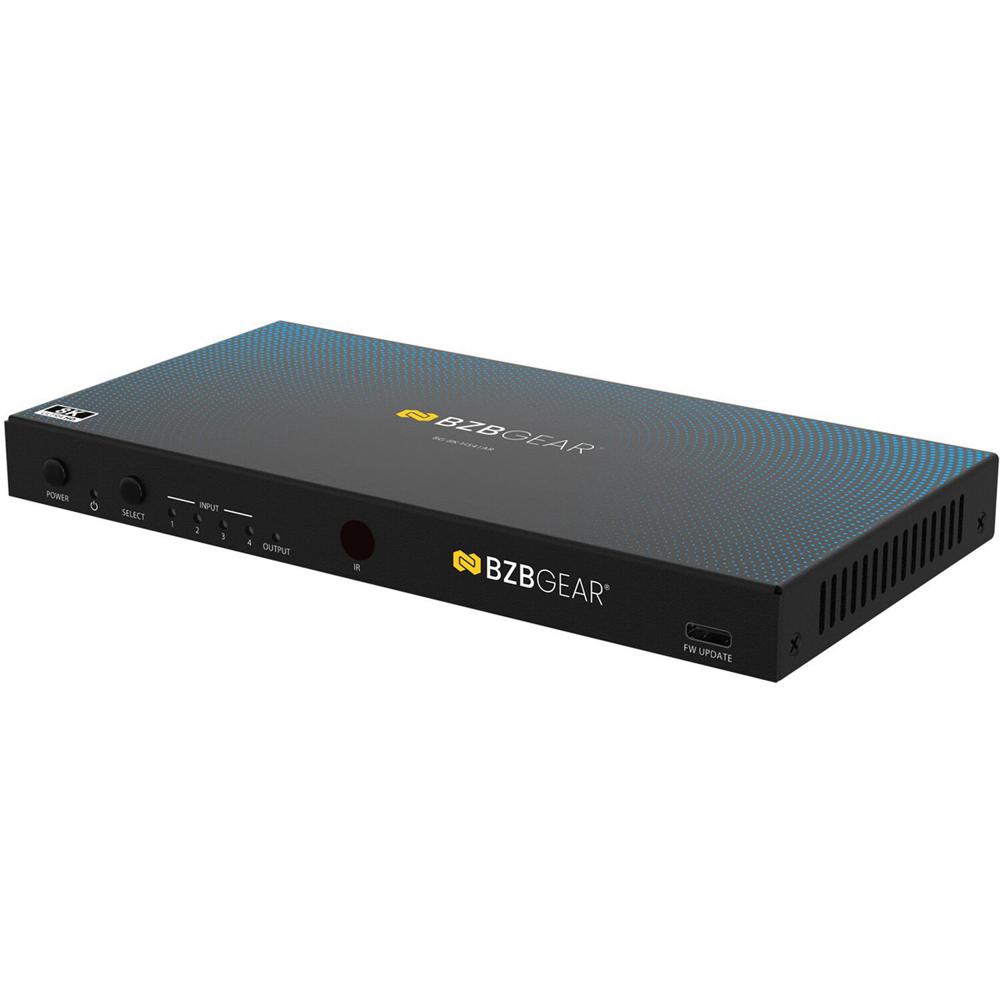 BZBGEAR Switcher HDMI 2.1 4x1 UHD 8K con Generador de Señal, Soporta HDR10, HLG y Dolby V