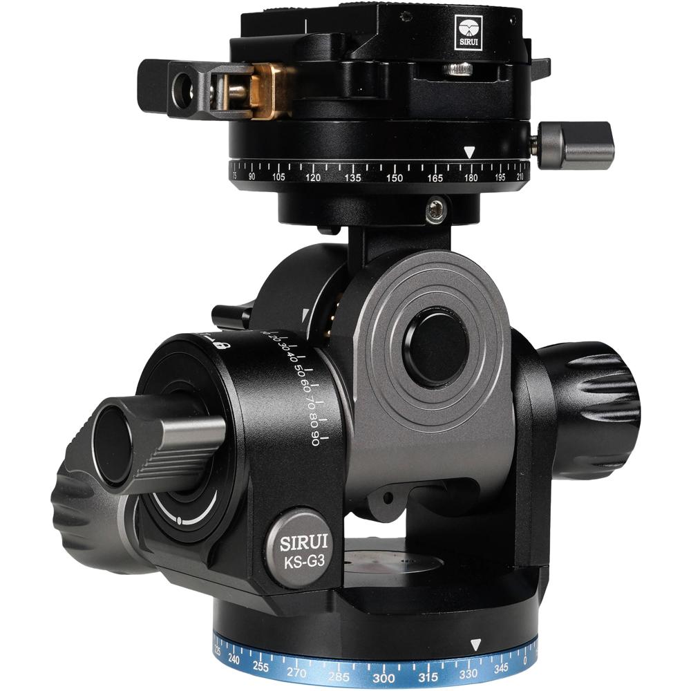 Sirui KS-G3 Cabezal de Trípode con Engranaje - Capacidad de Carga 5.5 lb, Rango Panorámi