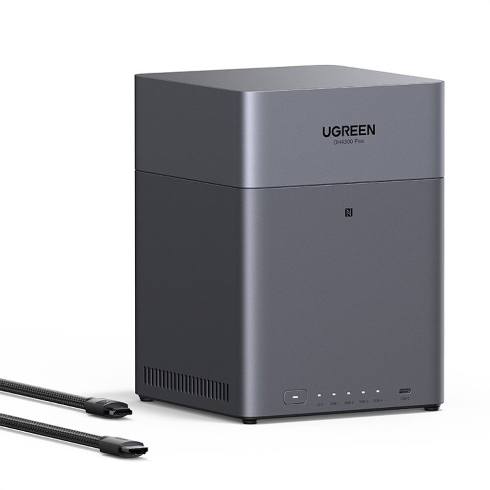 UGREEN DH4300 Plus NAS Enclosure 4-Bay SATA III, Rockchip RK3588C, 8GB RAM, 32GB eMMC, HDM