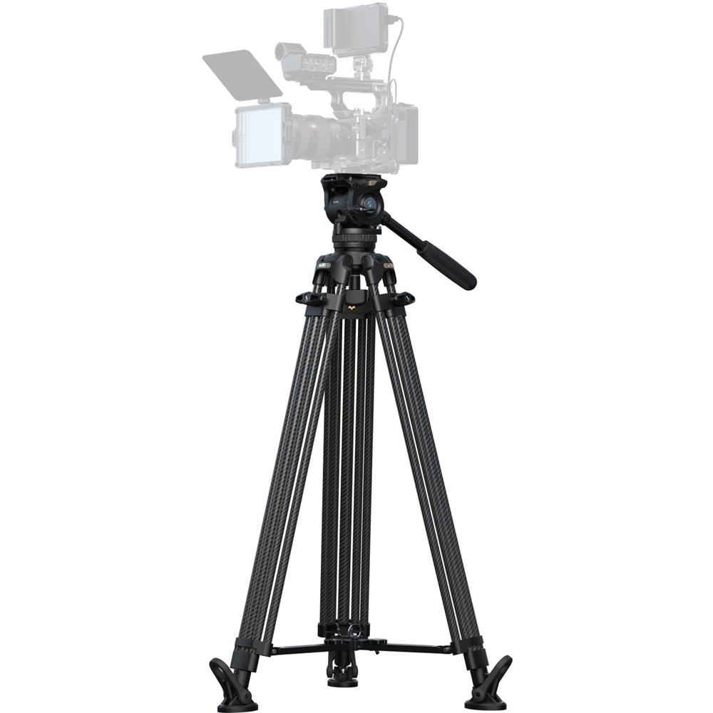 SmallRig Trípode de Carbono FSD16 con Cabezal Fluido - Capacidad de Carga 22 lb, Altura d