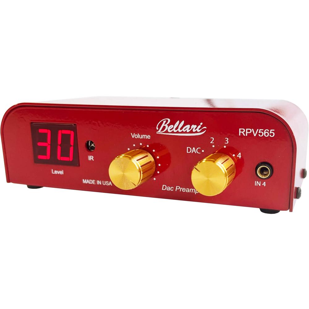 Bellari Preamplificador RPV565 con DAC 24-Bit hasta 192 kHz, Entrada Óptica y Coaxial, Re