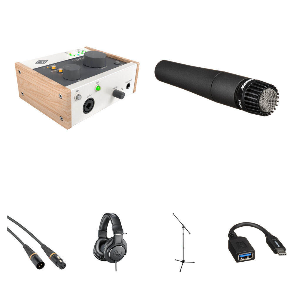 Universal Audio Volt 176 Interfaz de Audio/MIDI USB-C 1x2 con Kit de Grabación de Guitarr