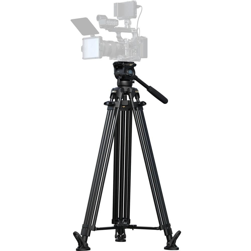 SmallRig Trípode de Aluminio FSD16 con Cabezal Fluido - Capacidad de Carga 22 lb, Altura