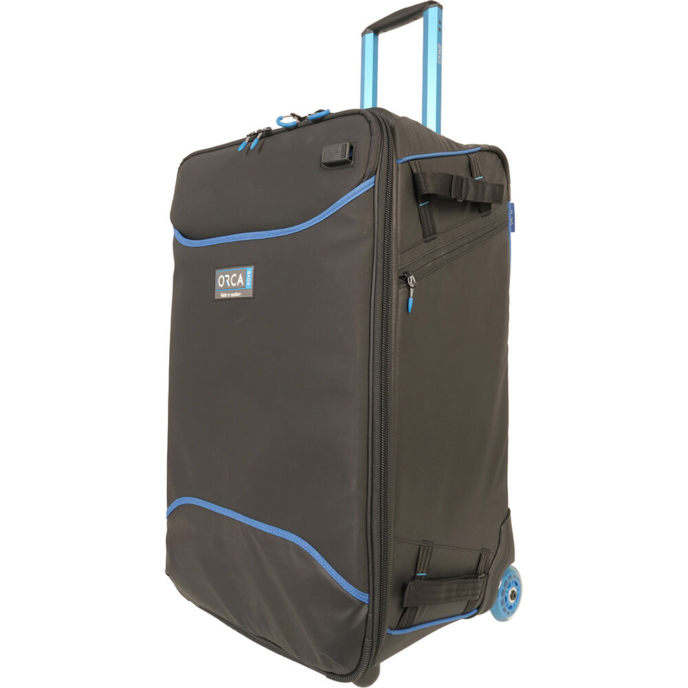 ORCA Maletín Trolley para Cámara de Video OR-15 con Sistema de Mochila, Color Negro/Azul